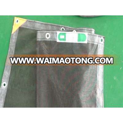 PVC coated safety mesh sheet with Japan FR label /fire resistant/fire retardant